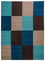 Tapis patchwork - 300 x 200 cm - turquoise