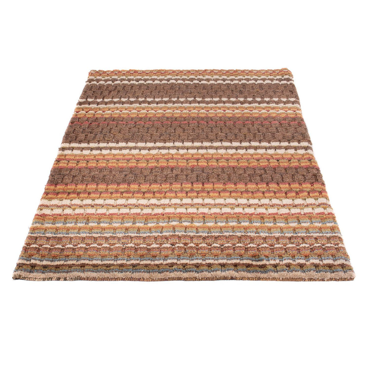 Tapis Gabbeh - Loribaft Softy - 150 x 100 cm - marron foncé