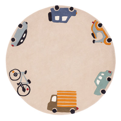 Voitures Tapis Enfant Rond