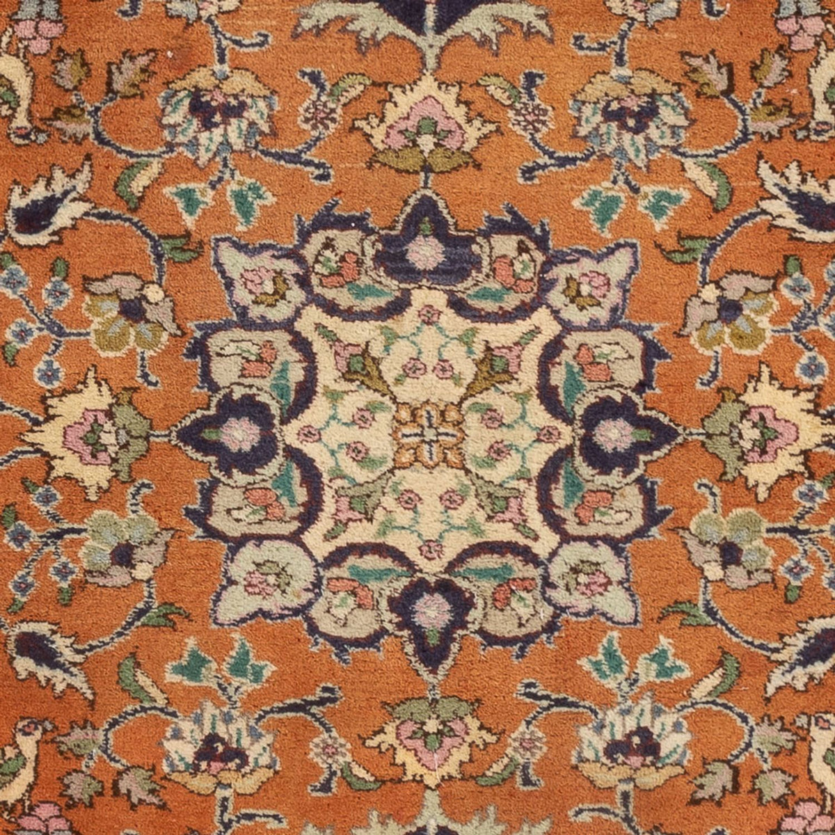 Tapis persan - Nomadic - 135 x 102 cm - terracotta