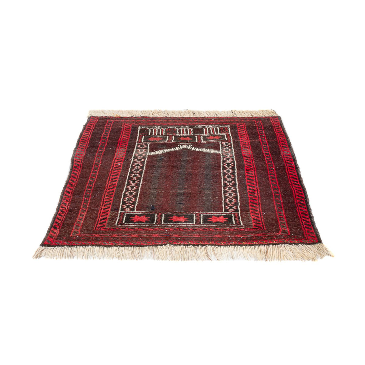 Tapis Belutsch - 147 x 97 cm - rouge foncé