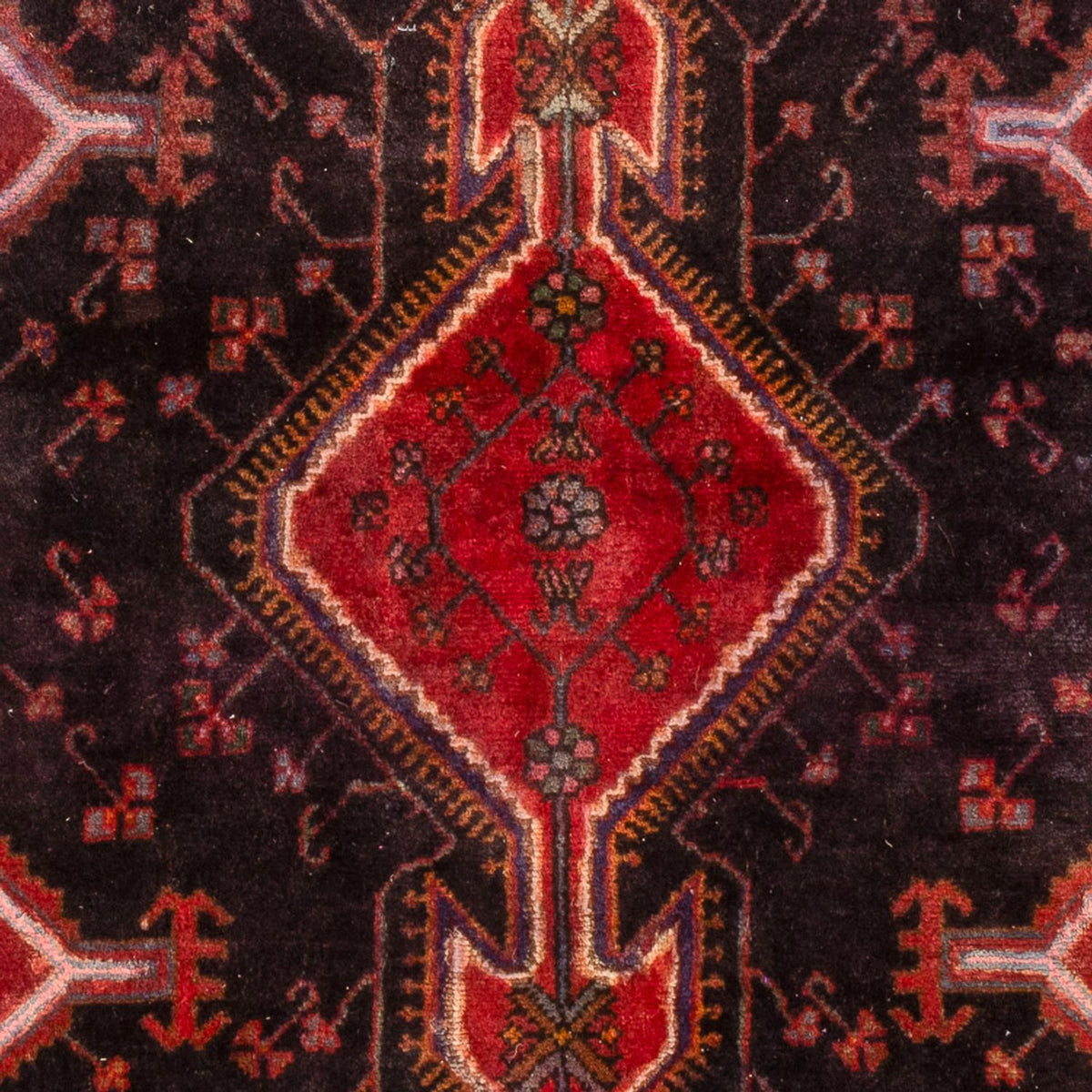 Tapis de couloir Tapis persan - Nomadic - 197 x 77 cm - rouge foncé