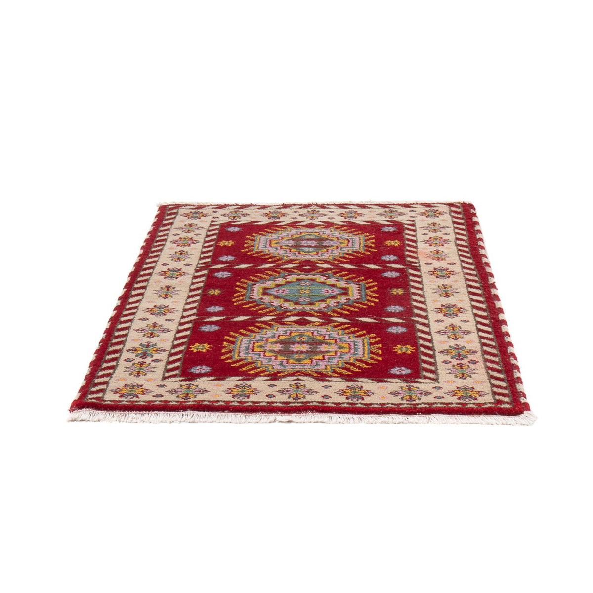 Tapis oriental - 160 x 90 cm - rouge foncé