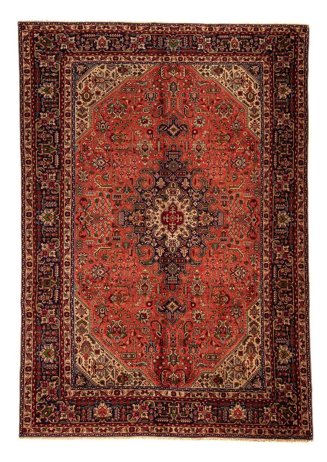 Tapis persan - Tabriz - 295 x 195 cm - rouge clair