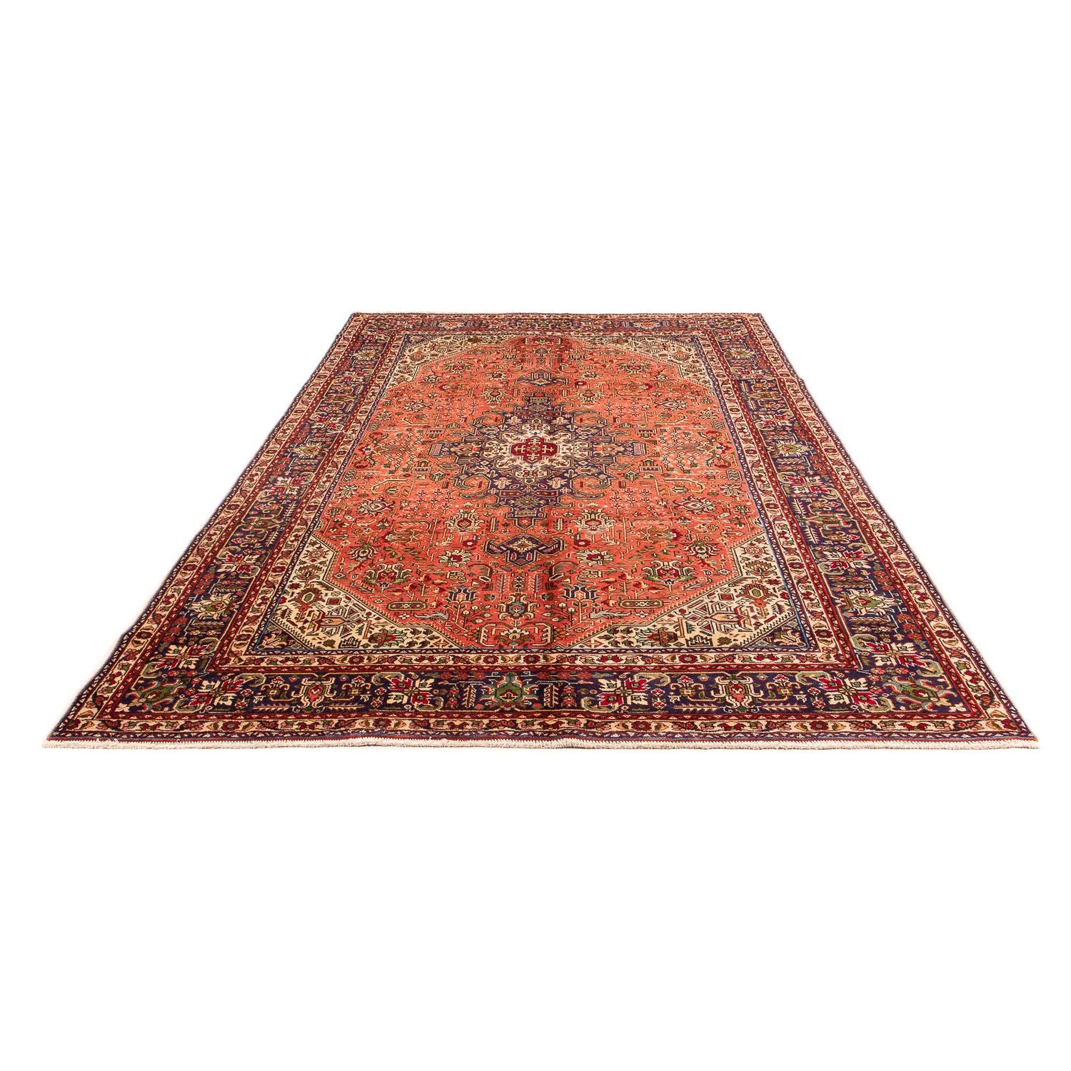 Tapis persan - Tabriz - 295 x 195 cm - rouge clair
