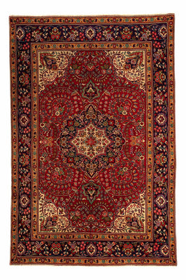Tapis persan - Tabriz - 314 x 203 cm - rouge foncé