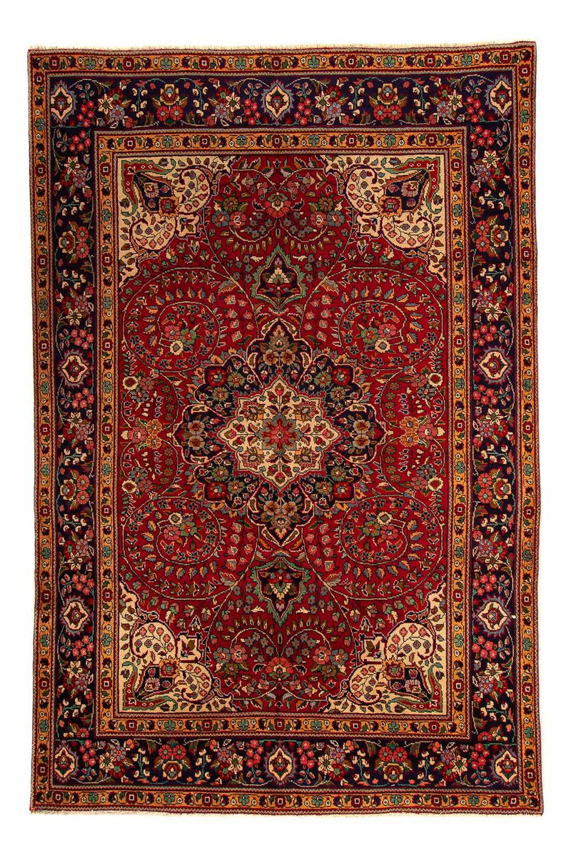 Tapis persan - Tabriz - 314 x 203 cm - rouge foncé