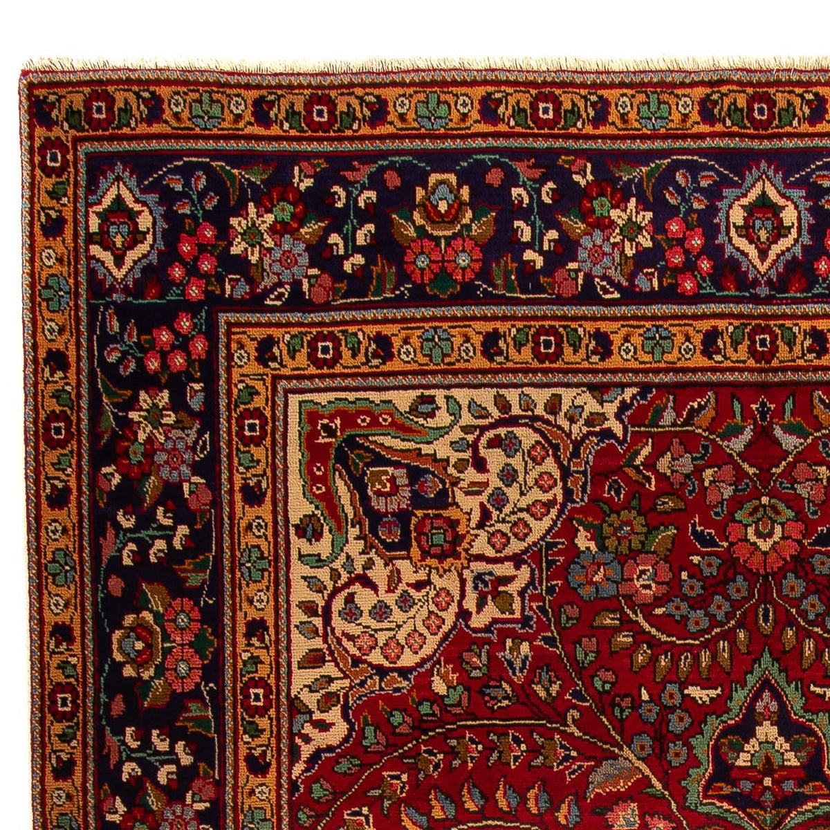 Tapis persan - Tabriz - 314 x 203 cm - rouge foncé