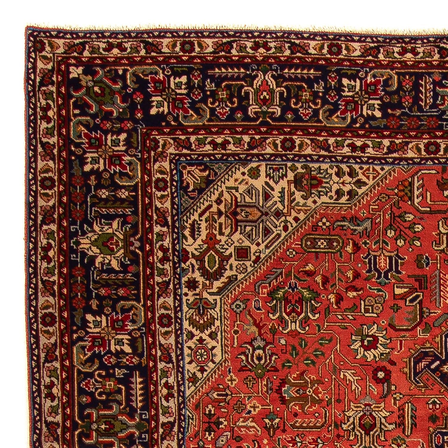 Tapis persan - Tabriz - 295 x 195 cm - rouge clair