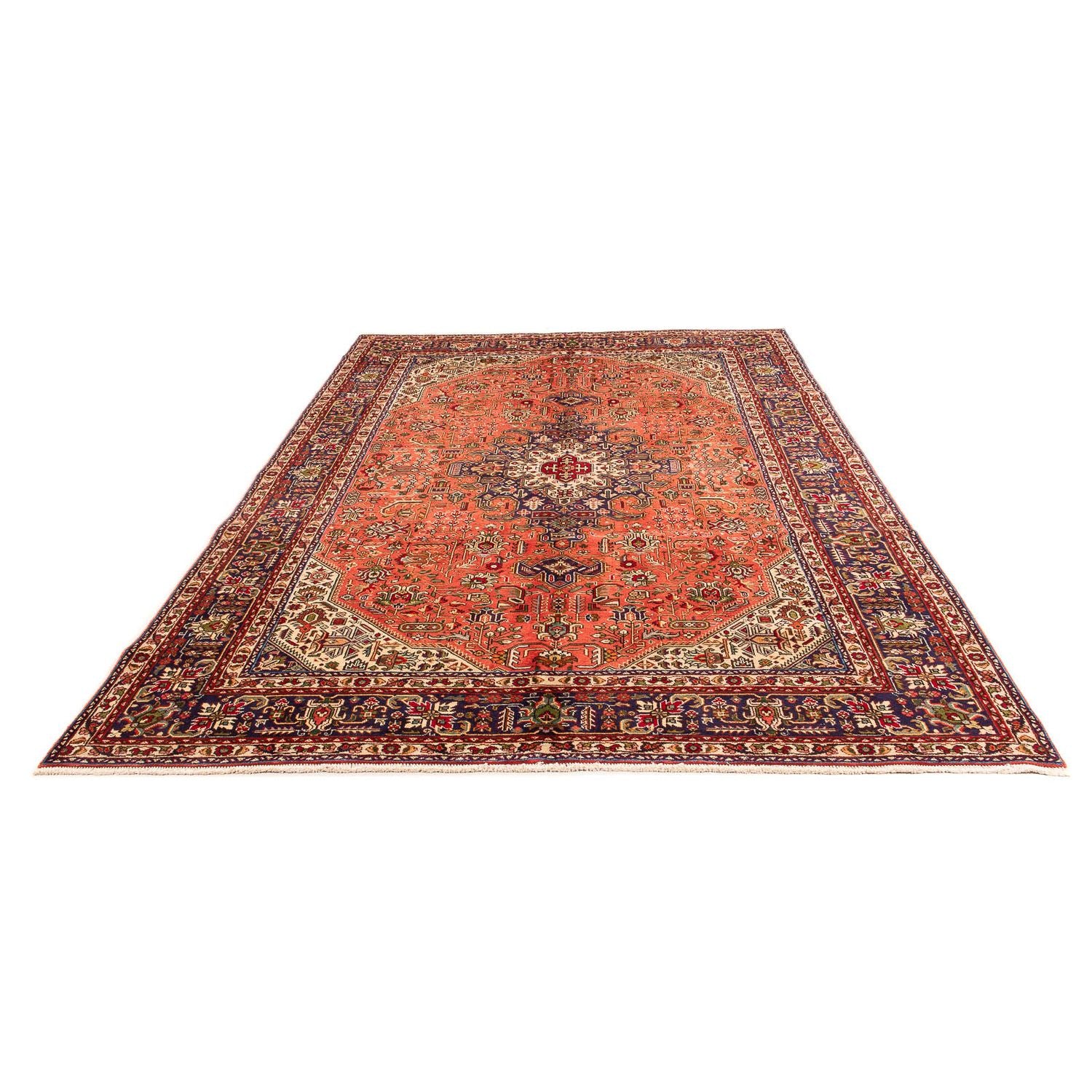 Tapis persan - Tabriz - 295 x 195 cm - rouge clair
