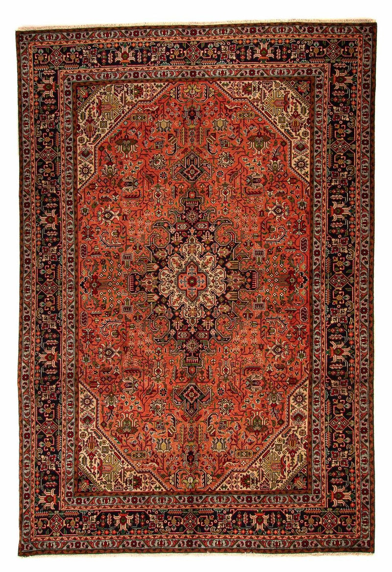 Tapis persan - Tabriz - 295 x 195 cm - rouge clair
