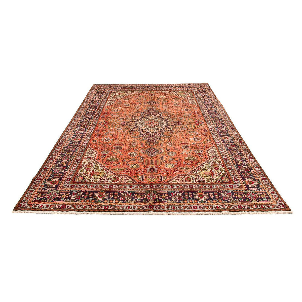 Tapis persan - Tabriz - 295 x 195 cm - rouge clair