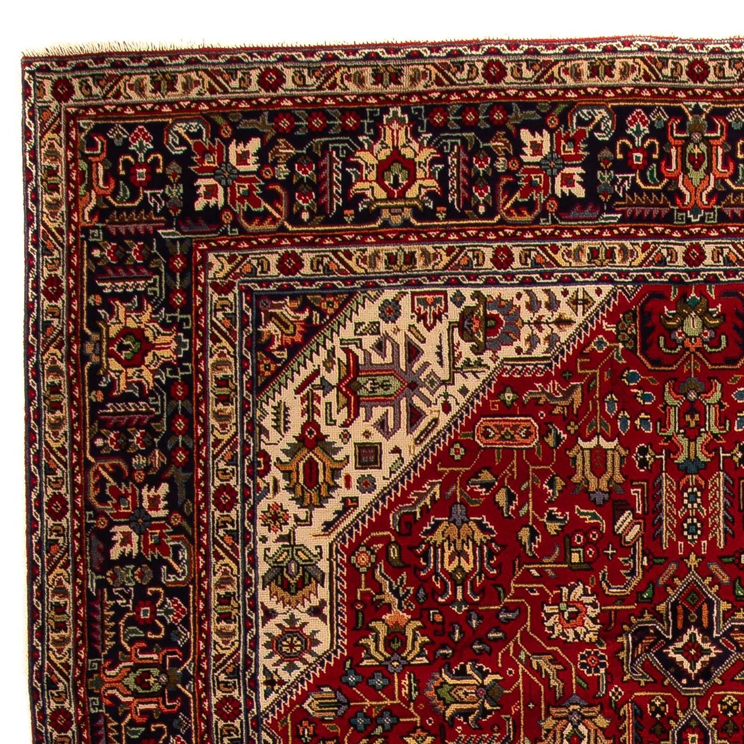 Tapis persan - Tabriz - 305 x 195 cm - rouge foncé
