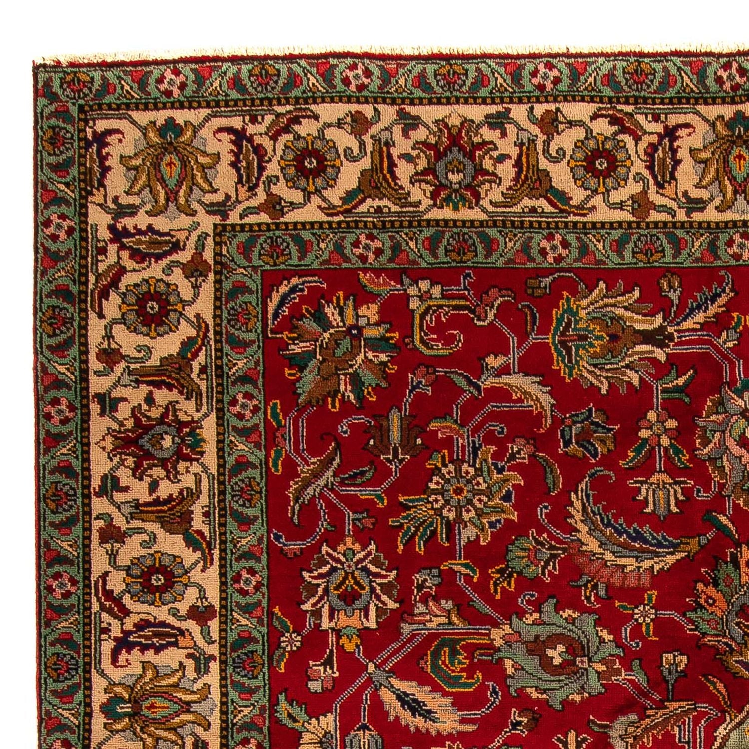 Tapis persan - Tabriz - 300 x 203 cm - rouge foncé