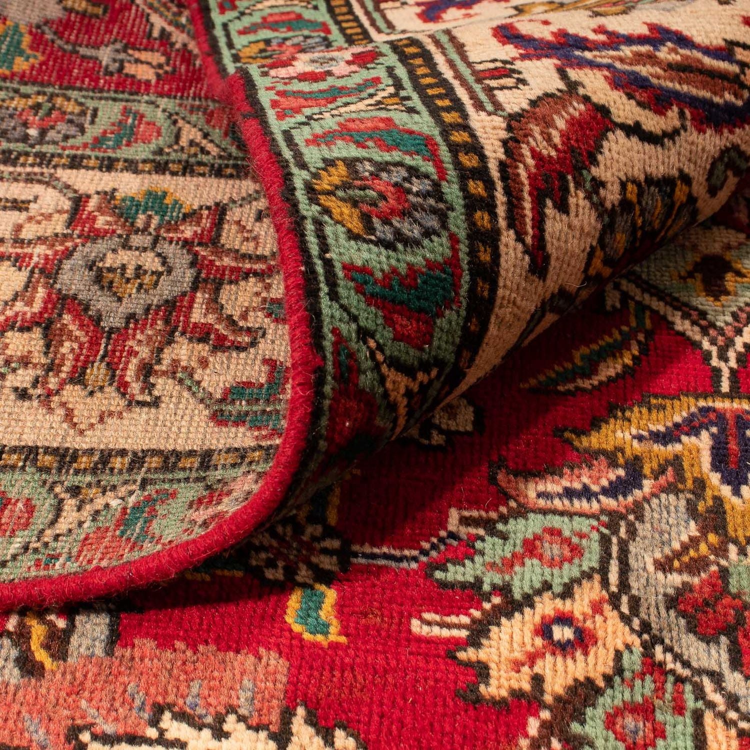 Tapis persan - Tabriz - 300 x 203 cm - rouge foncé