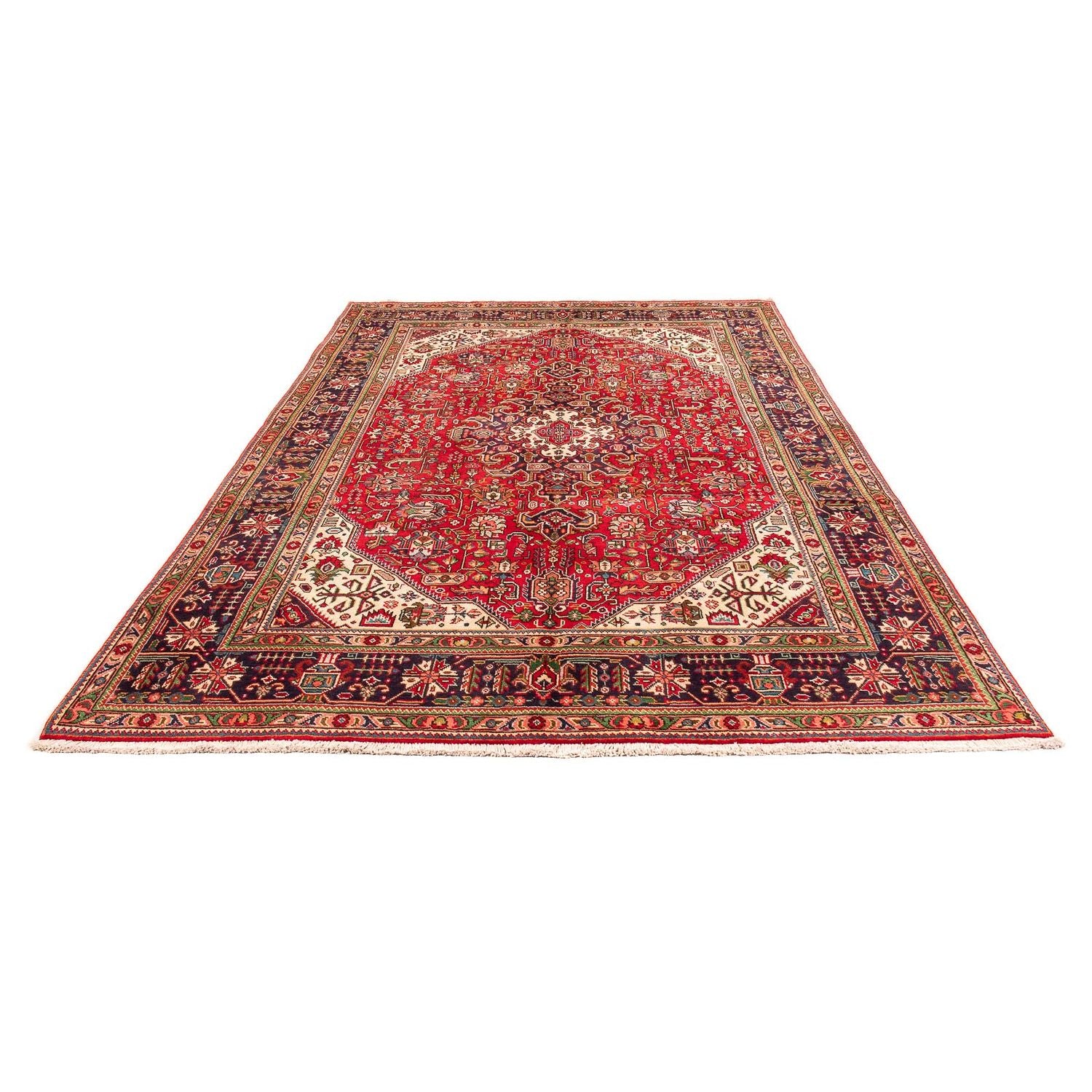 Tapis persan - Tabriz - 295 x 195 cm - rouge foncé