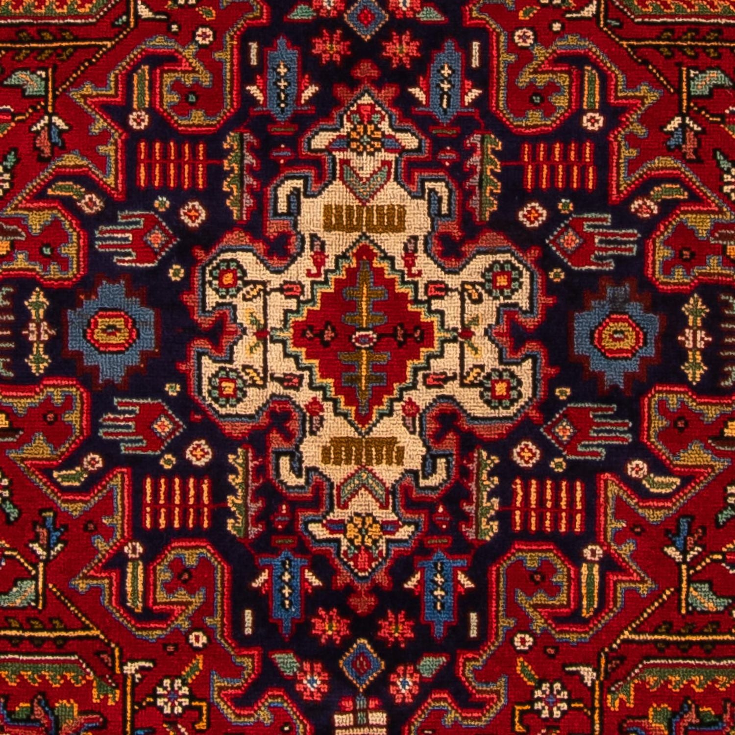 Tapis persan - Tabriz - 290 x 200 cm - rouge foncé