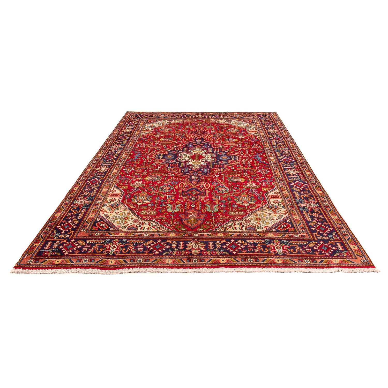 Tapis persan - Tabriz - 290 x 200 cm - rouge foncé