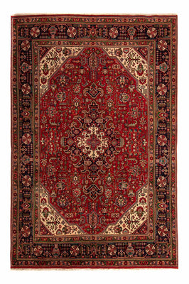 Tapis persan - Tabriz - 297 x 195 cm - rouge foncé
