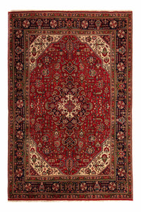 Tapis persan - Tabriz - 297 x 195 cm - rouge foncé
