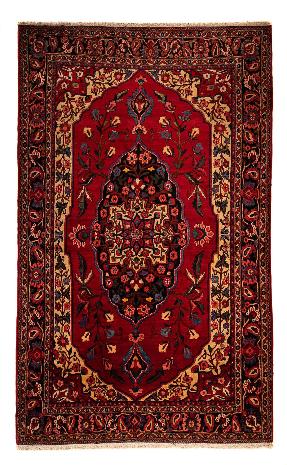 Tapis persan - Nomadic - 400 x 228 cm - rouge foncé