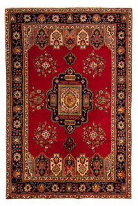 Tapis persan - Tabriz - 297 x 197 cm - rouge foncé