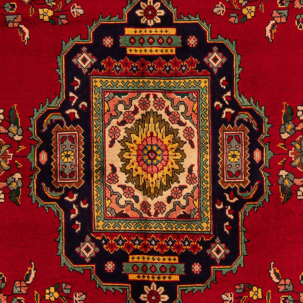 Tapis persan - Tabriz - 297 x 197 cm - rouge foncé