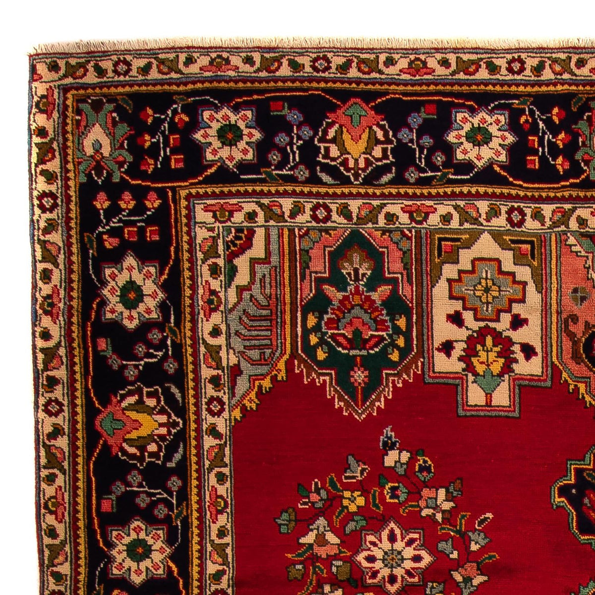 Tapis persan - Tabriz - 297 x 197 cm - rouge foncé
