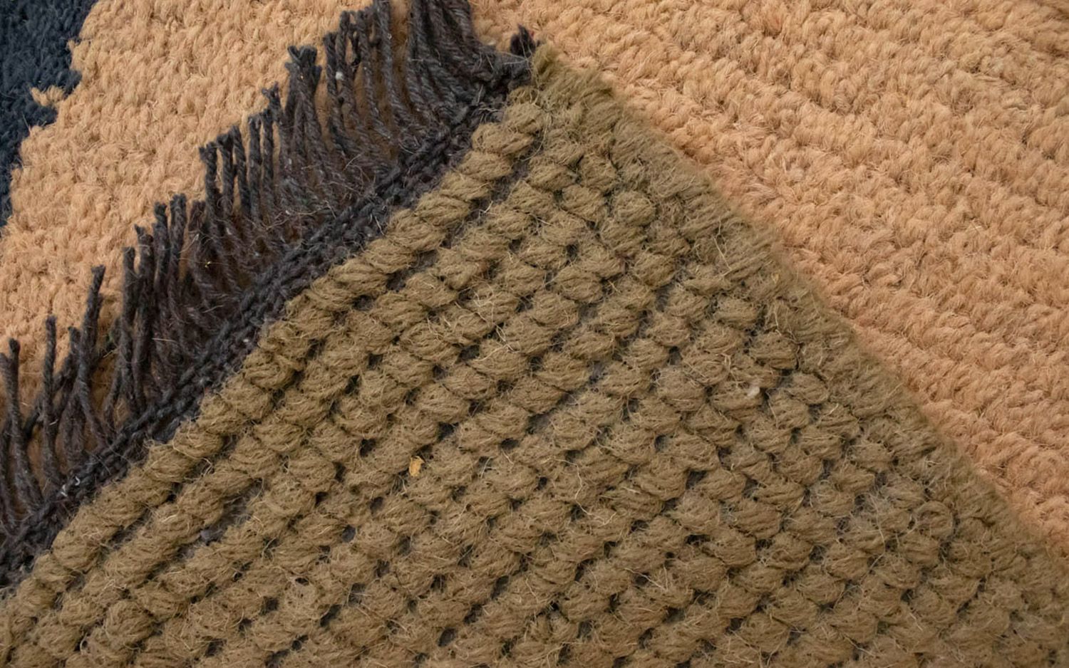 Tapis Népalais - 140 x 70 cm - marron clair