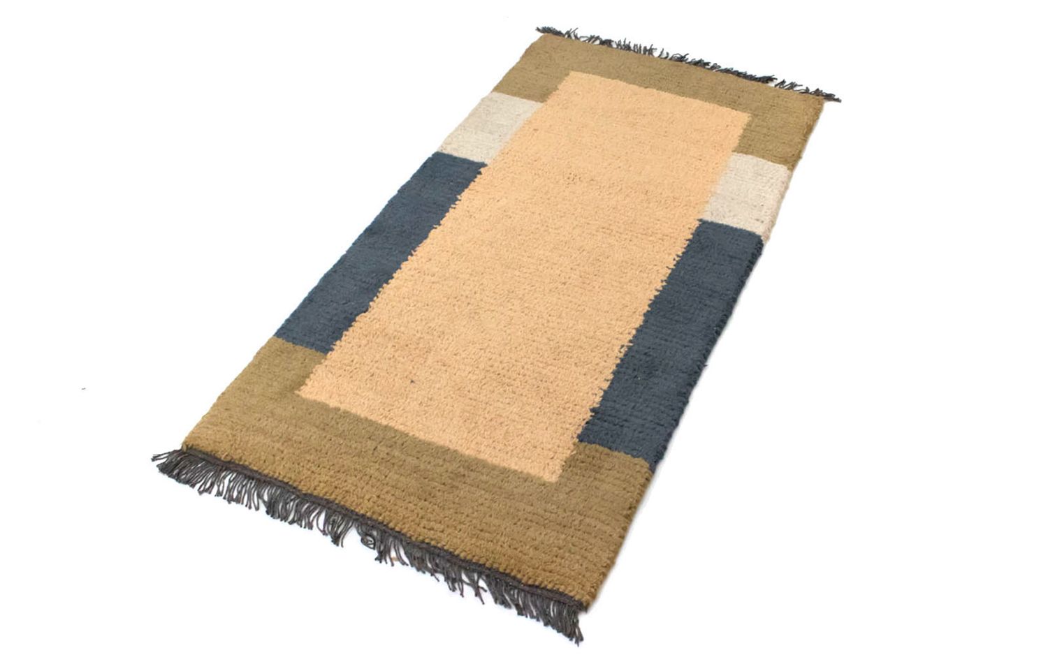 Tapis Népalais - 140 x 70 cm - marron clair