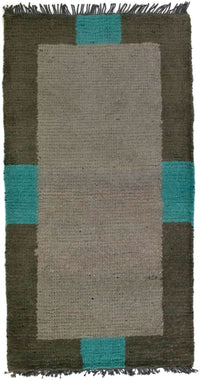 Tapis Népalais - 140 x 70 cm - gris