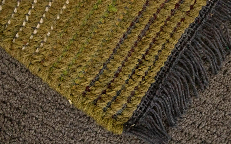 Tapis Népalais - 140 x 70 cm - gris