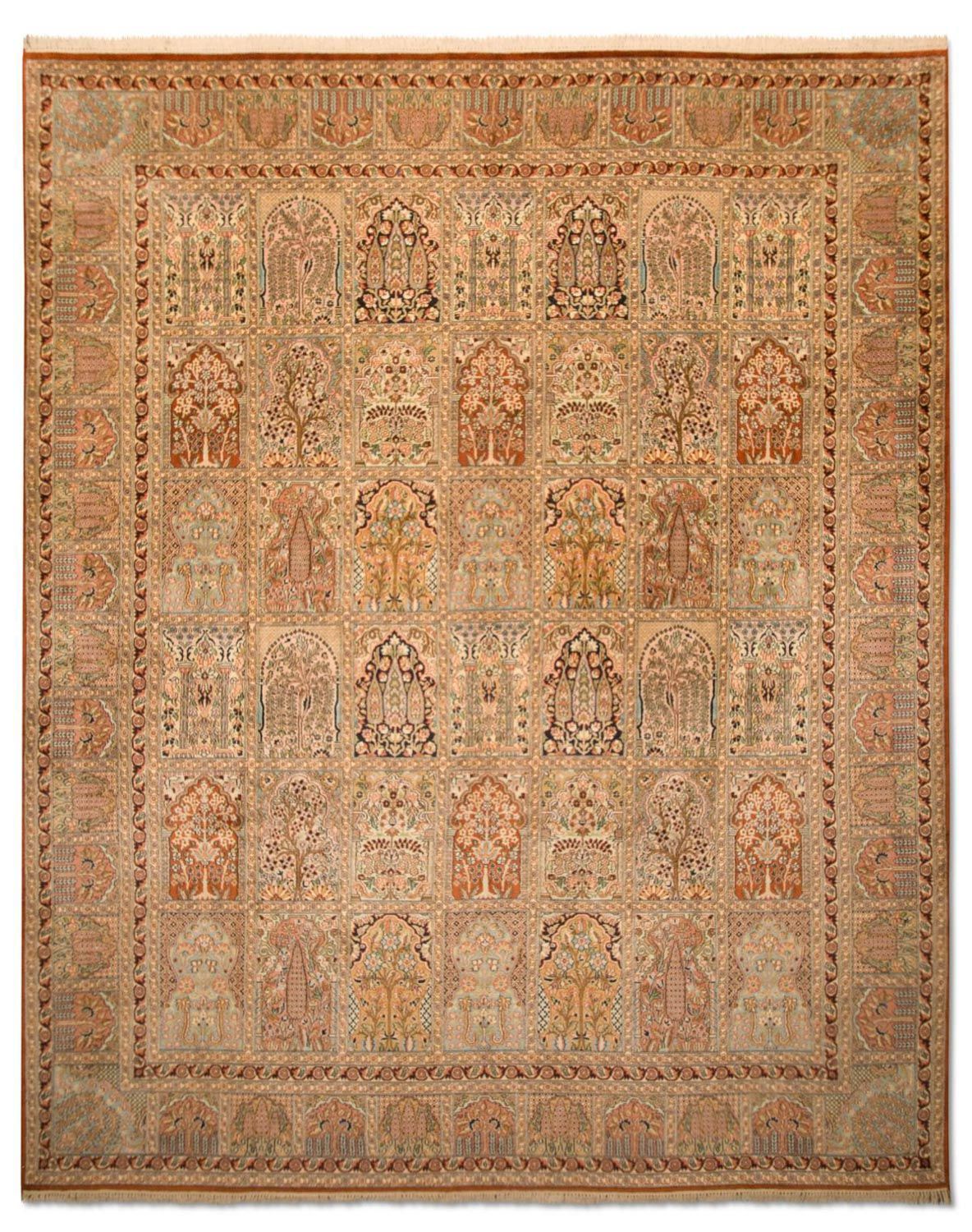 Tapis en soie - Soie du Cachemire - 308 x 241 cm - multicolore