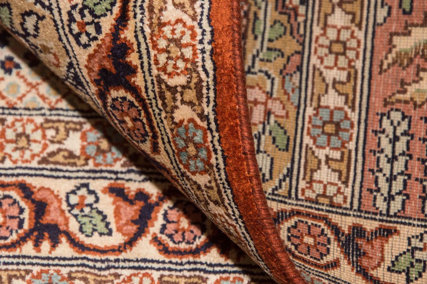 Tapis en soie - Soie du Cachemire - 308 x 241 cm - multicolore