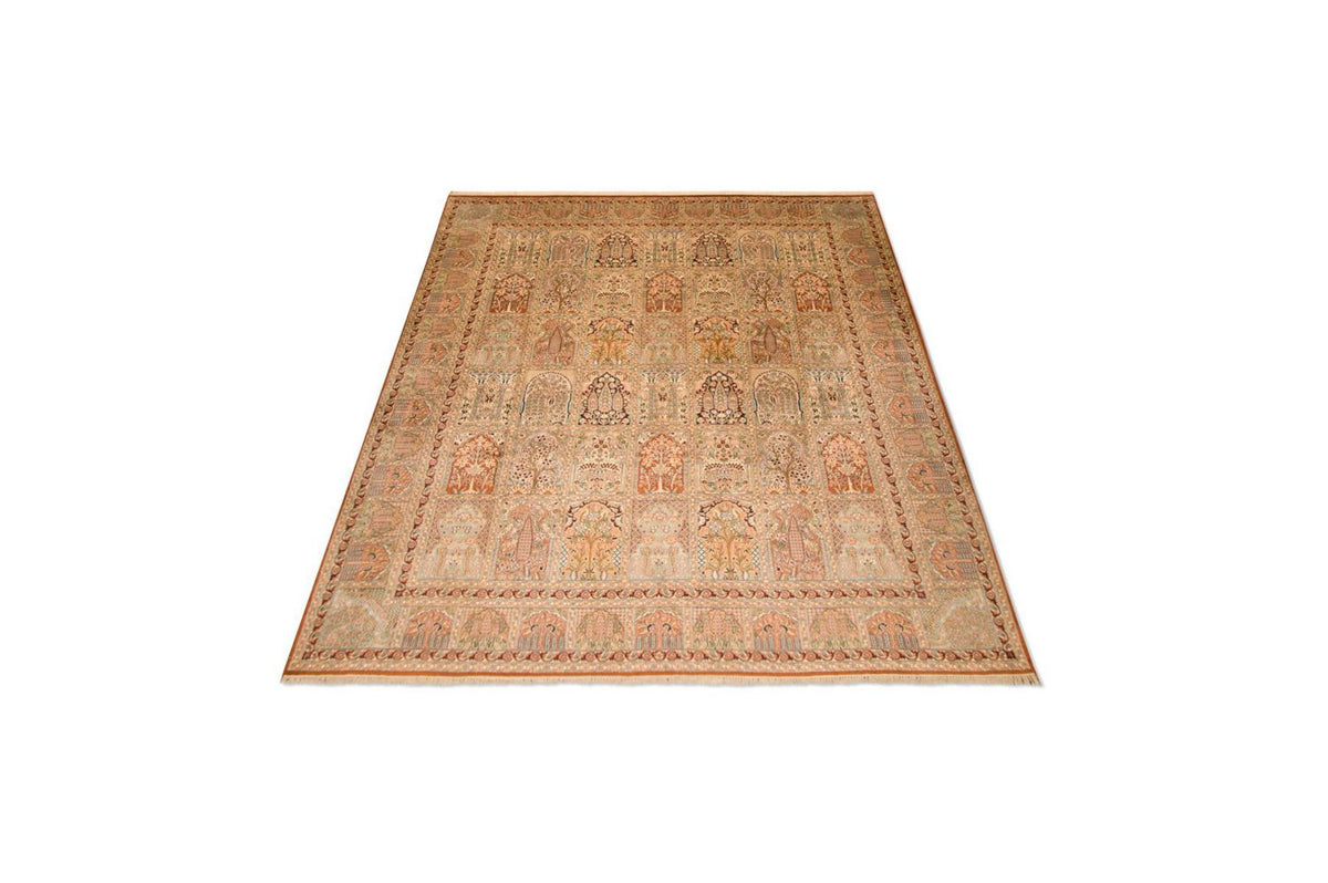 Tapis en soie - Soie du Cachemire - 308 x 241 cm - multicolore