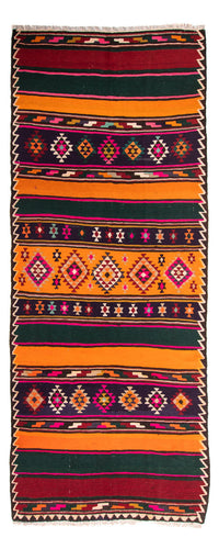 Tapis de couloir Tapis Kelim - Vieux - 355 x 150 cm - multicolore