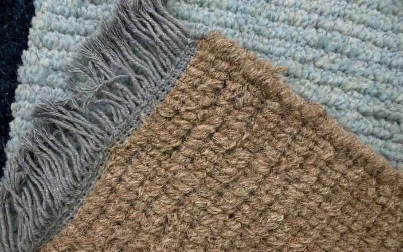 Tapis Népalais - 140 x 70 cm - bleu