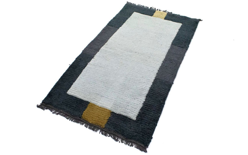 Tapis Népalais - 140 x 70 cm - bleu clair