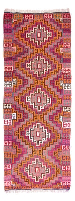 Tapis de couloir Tapis Kelim - Vieux - 320 x 135 cm - multicolore
