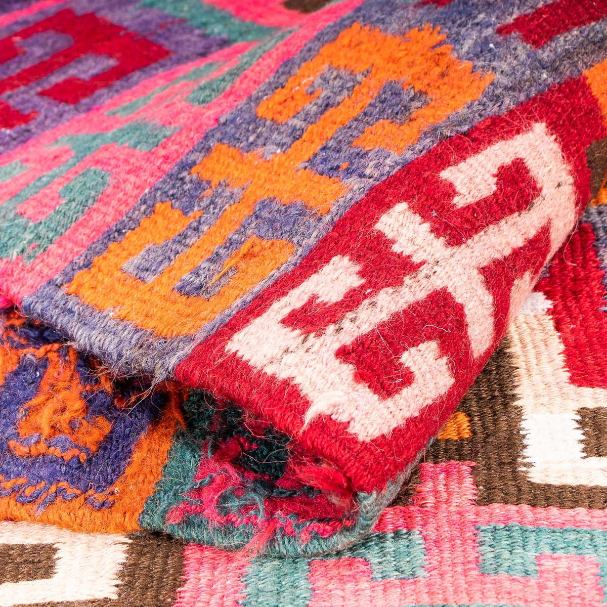 Tapis de couloir Tapis Kelim - Vieux - 320 x 135 cm - multicolore