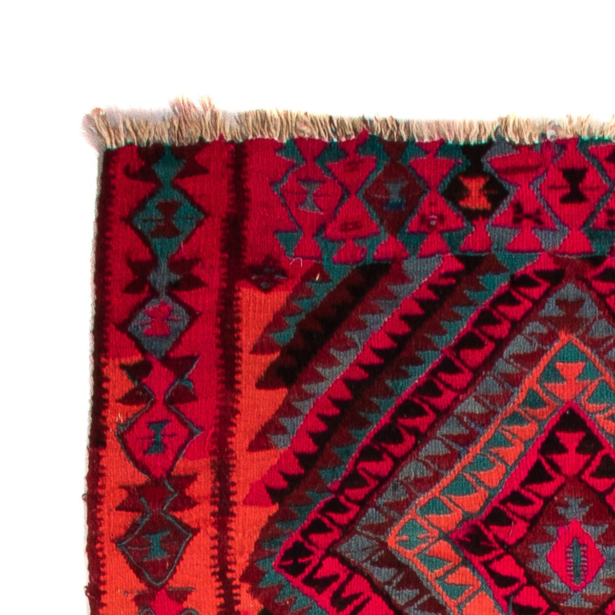 Tapis de couloir Tapis Kelim - Vieux - 380 x 120 cm - multicolore