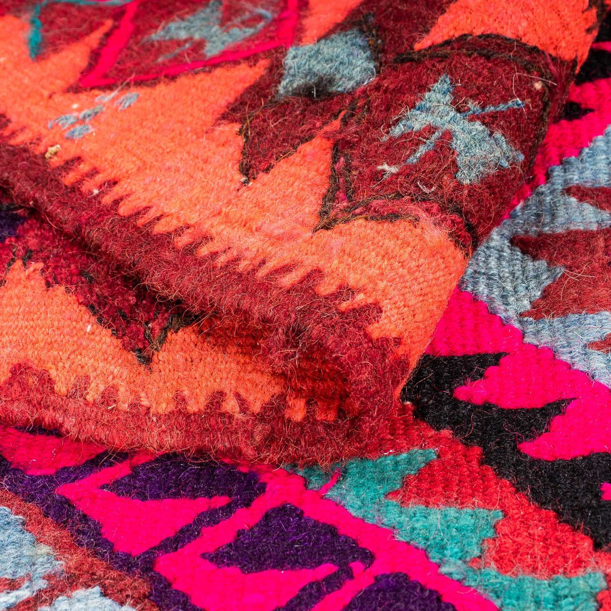 Tapis de couloir Tapis Kelim - Vieux - 380 x 120 cm - multicolore