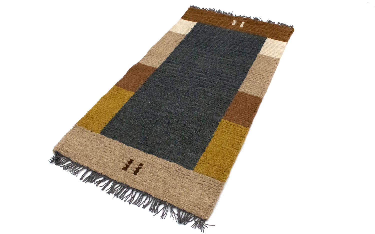Tapis Népalais - 140 x 70 cm - gris