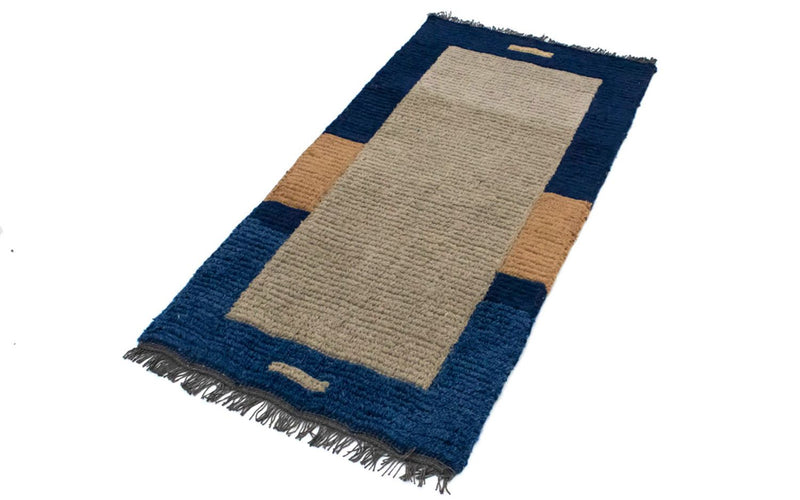 Tapis Népalais - 140 x 70 cm - marron