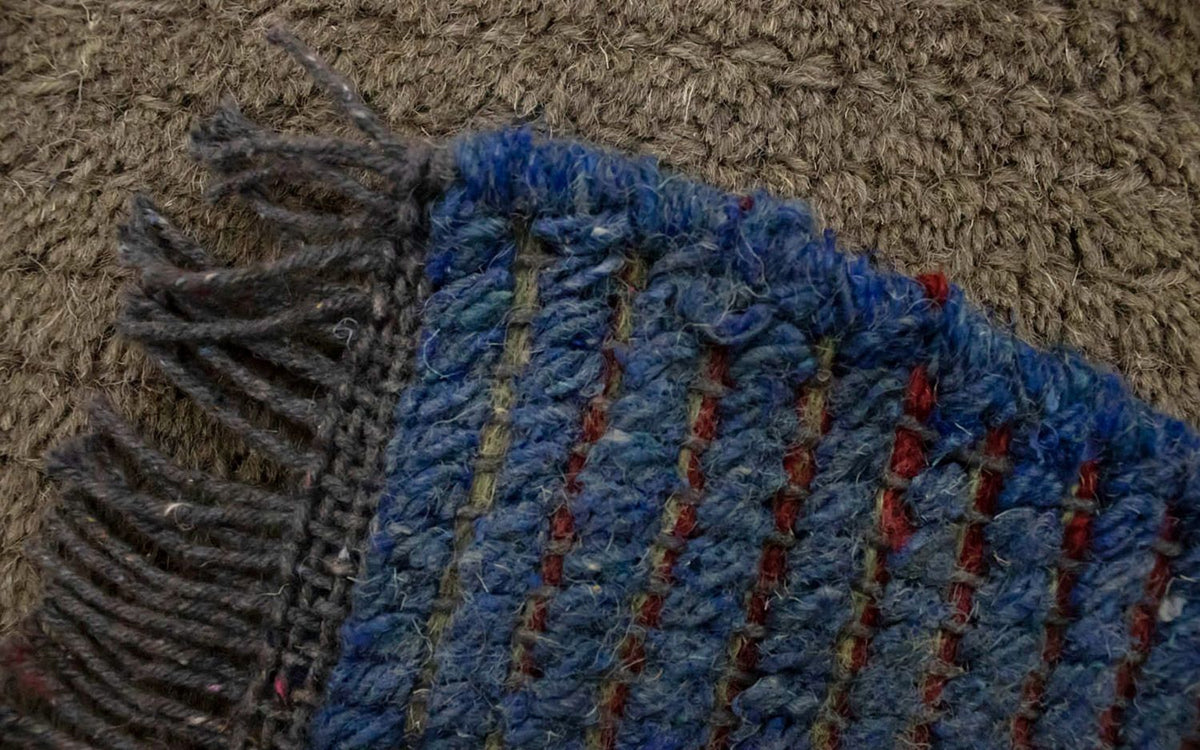 Tapis Népalais - 140 x 70 cm - gris