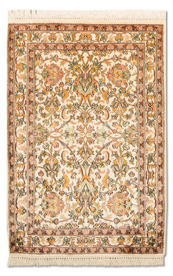 Tapis en soie - Soie du Cachemire - 95 x 62 cm - beige