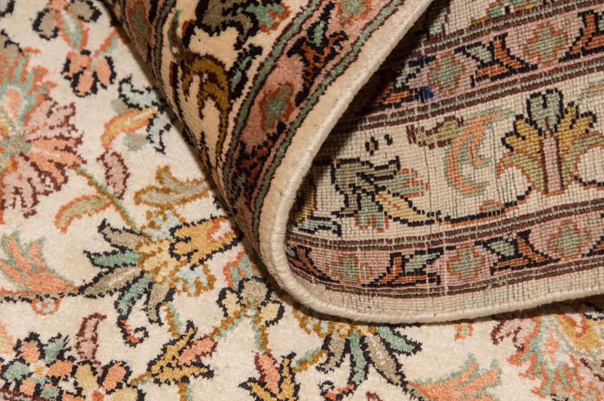 Tapis en soie - Soie du Cachemire - 95 x 62 cm - beige