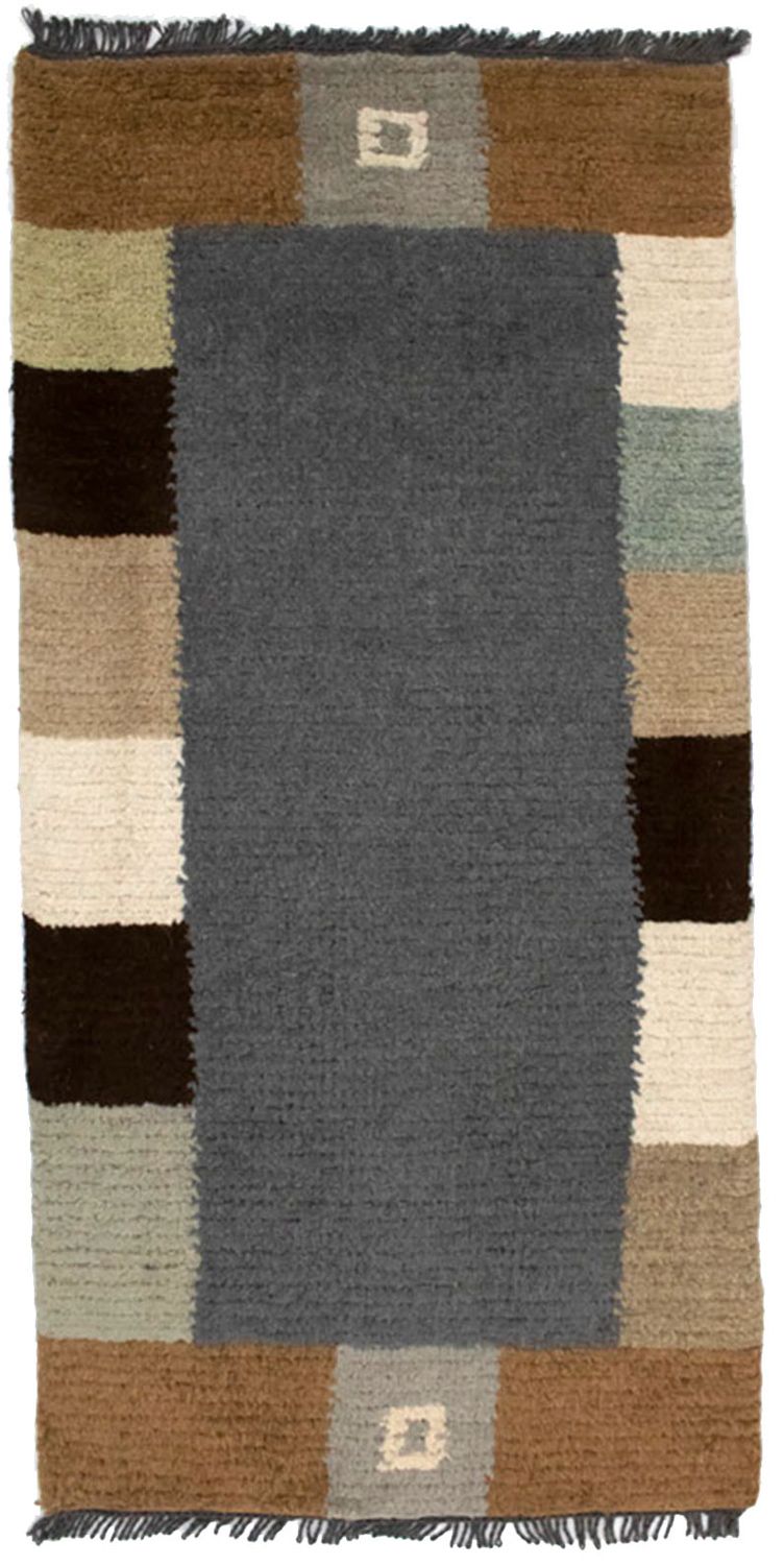 Tapis Népalais - 140 x 70 cm - gris