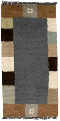 Tapis Népalais - 140 x 70 cm - gris