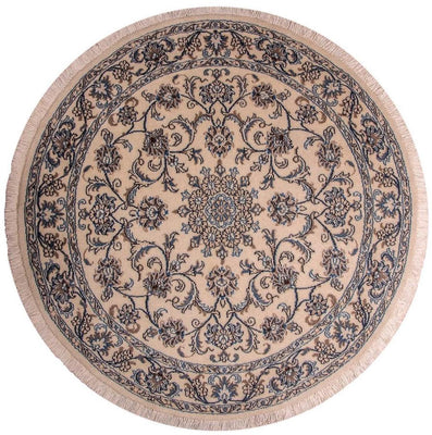 Tapis persan - Nain - Royal ronde  - 150 x 150 cm - beige